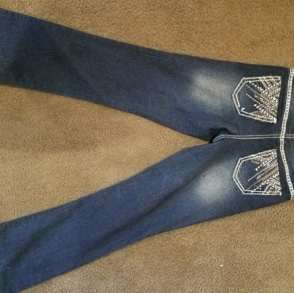 Arizona GIRLS Bling Bootcut jeans size 12 - Picture 3 of 4